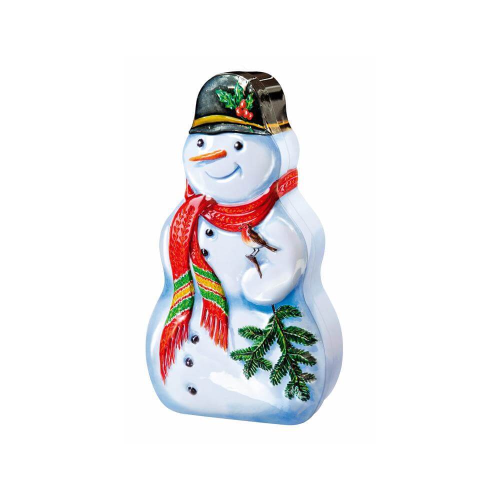 Churchills Sweet Snowman Mini Chocolate Chip Shortbread Tin 100g